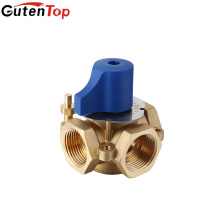 Gutentop 3 Way Brass Water Heater Thermostatic Floor Heating Pump Adjustable Mixing Valve
